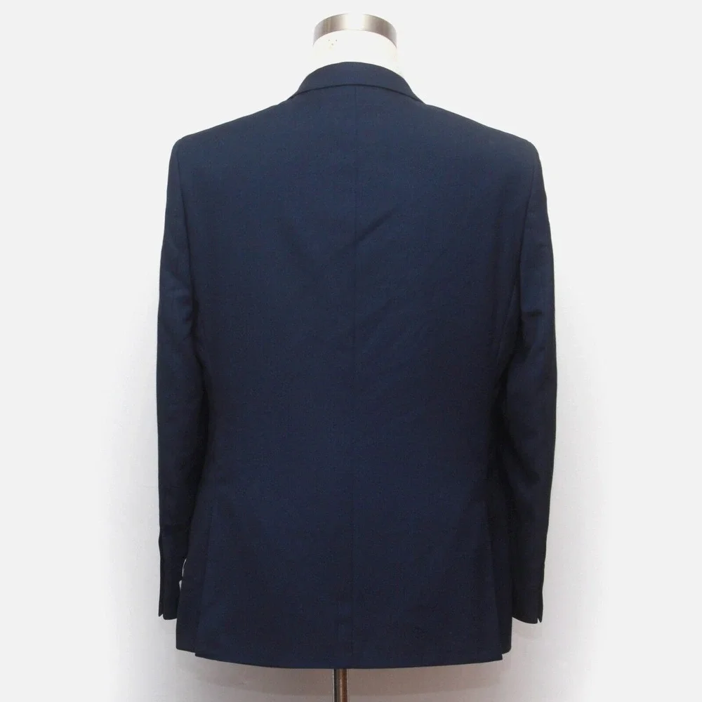 Nautica Men's 2-Pc Suit Blue Birdseye Jacket 36R Blazer Pants 30Wx32L